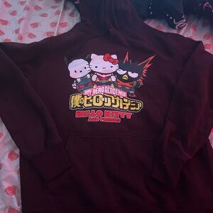 Sanrio Burgundy Fabric